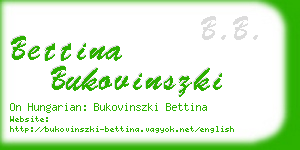 bettina bukovinszki business card